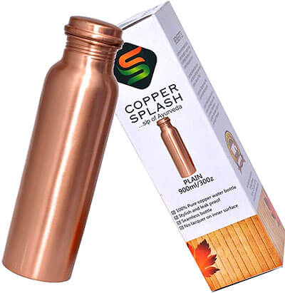 Copper Splash-Copper Water Bottle Ayurvedic Pure Copper Vessel