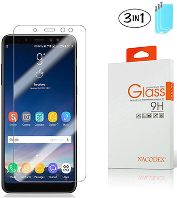 NACODEX Tempered Glass Screen Protector for Samsung Galaxy A8 Plus