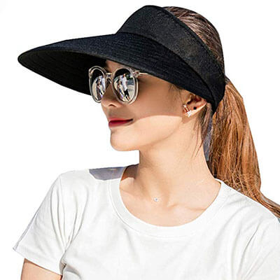 Sun Visor Hats Women Large Brim Beach Cap