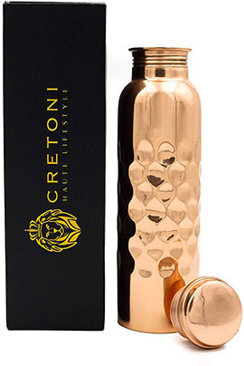 Cretoni Copperlin Pure Copper Water Bottle