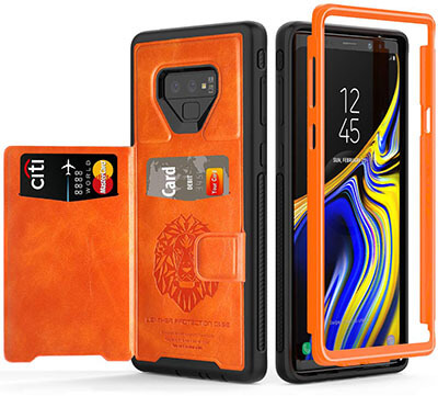 SXTech Shock Resistant Protective Shell Galaxy Note 9 Wallet Cover