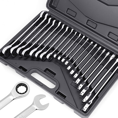HORUSDY 20-Piece SAE and Metric Ratcheting Wrench Set