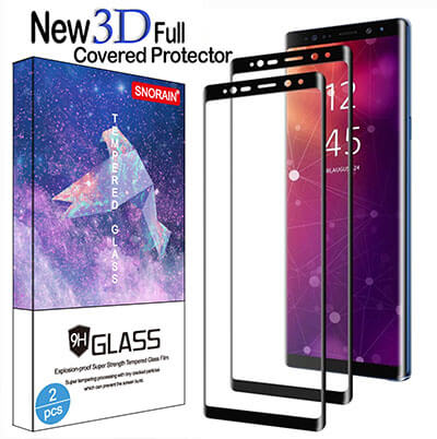 snorain Samsung Galaxy Note 9 Tempered Glass Screen Protector, -2-Pack