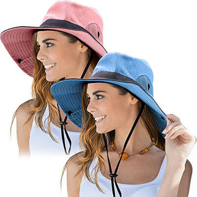 NVorme 2 Pieces Women's Outdoor Sun Hat