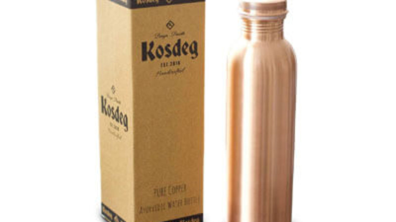 Mindful Design Pure Copper Hammered Leak-Proof Ayurvedic Water Bottle