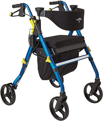 Medline Premium Empower- Folding Mobility Rollator Walker