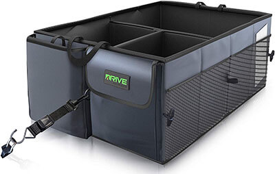 Drive Auto Products Car Trunk Organizer with Straps