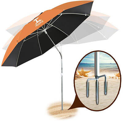 AosKe Portable Suns Shade Umbrella, Inclined Design with Heat Insulation