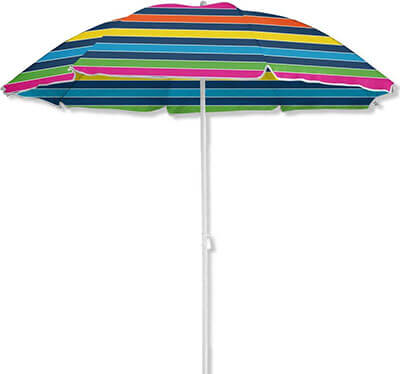 Caribbean Joe CJ-UV72RBST 6-foot Beach Umbrella