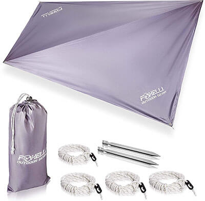 Foxelli Rain Tarp Lightweight Camping Tarp