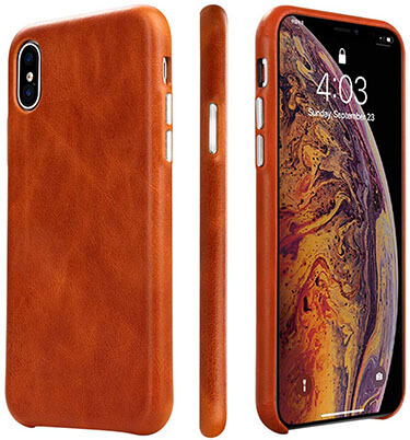 TOOVREN iPhone XS Leather Case