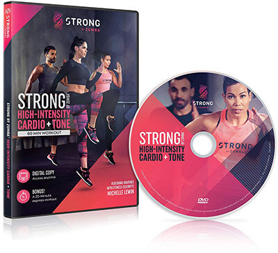 STRONG by Zumba Cardio & Tone 60 min High-Intensity Workout DVD featuring Michelle Lewin