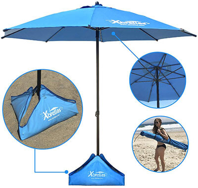 EasyGO Products Xbrella Best High Wind-Resistant Beach Umbrella