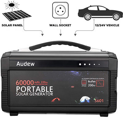 Audew 220Wh/60000mAh Battery Generator Power Source