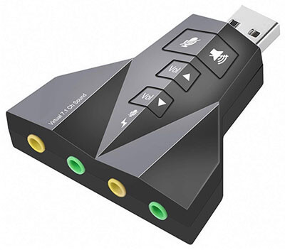 Akfun External Stereo Sound Card Portable USB Audio Adapter