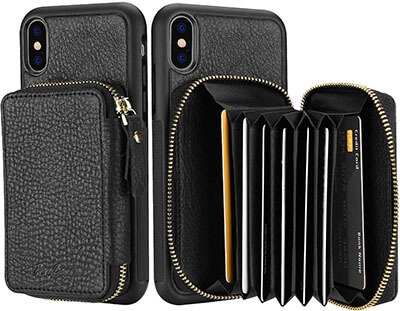 ProCase Genuine Leather Wallet Case for iPhone XS Max with Multiple Card Holders