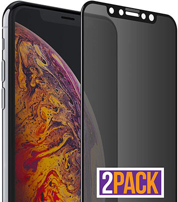 FlexGear Max Privacy iPhone XS Glass Screen Protector