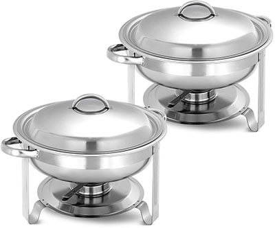 Giantex 2 Packs Chafing Dish 5 Quart -2 Packs Stainless Steel Chafer