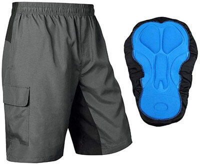 EZRUN 3D-Padded Mountain Bike Shorts for Men