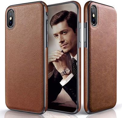 LOHASIC Premium Leather Luxury Flexible iPhone XS Max Wallet Case