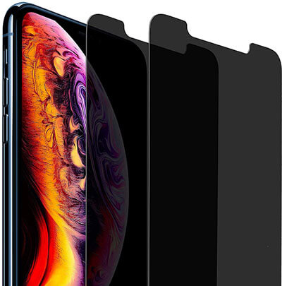 litzby Privacy Screen Protector Anti-Spy Tempered Glass Film for Apple iPhone XS Max, 6.5 inches, 2-Pack
