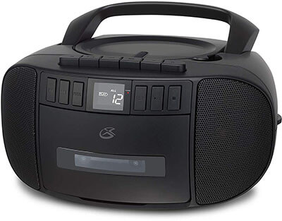 GPX BCA209B Portable Am/FM Boombox with Cassette and CD player