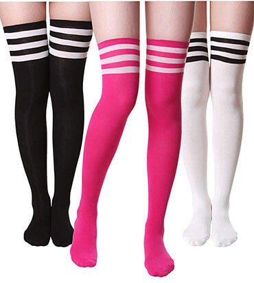 HASLRA Women's Over the Knee High Socks