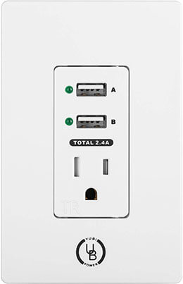 Yubi Power 2.4A USB Wall Outlet