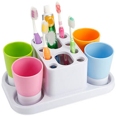 Eslite Toothbrush Large Organizer Stand for Bathroom