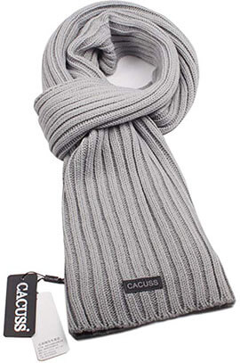 CACUSS Men's Soft Knitted Neckwear- Long Thick Winter Warm Scarf