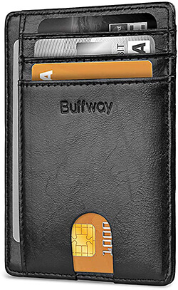 Buffway Minimalist Unisex RFID Blocking Leather Wallets