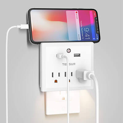 TESSAN USB Wall Outlet Extender