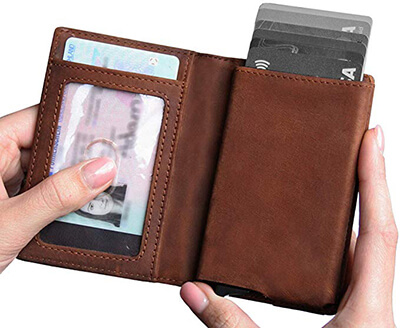 Lefada Us Slim Wallet with Slim Pop-up Card Holder