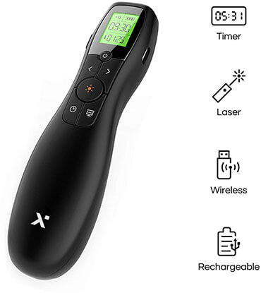 Ximble Wireless Presentation Remote, Laser Pointer and Timer