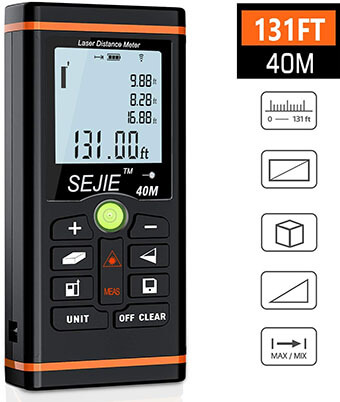 ESYWEN Digital Laser Distance Meter, 131 Feet