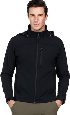 MIER Men's Hooded Softshell Jacket