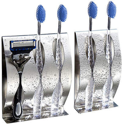 MyLifeUNIT Wall Stainless Steel Tooth Brush Organizer