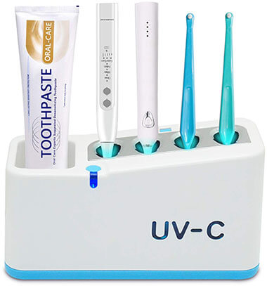 HHTD Portable UV Toothbrush Holder with Timer and USB Charging Port