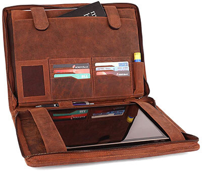 Rustic Town Professional Organizer Durable Leather Padfolio