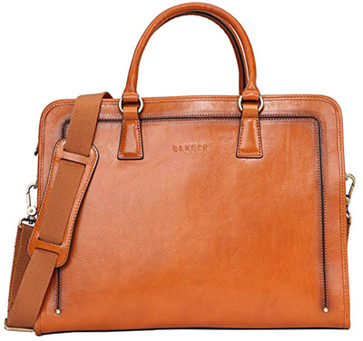 Babuce Full-grain Leather Briefcase