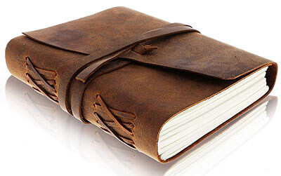 Moonster LEATHER JOURNAL Notebook - Antique Handmade Leather