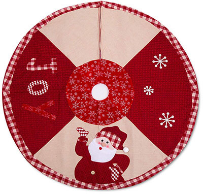 IPEGTOP 42-inch Quilted Christmas Tree Skirt