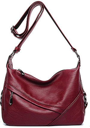 Covelin Leather Crossbody Tote Handbag Women's Retro Sling Shoulder Bag