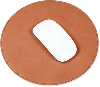 ProElife Home/Office Rounded Premium PU Leather Mouse