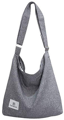 Fanspack Women's Canvas Hobo Handbags Simple Casual