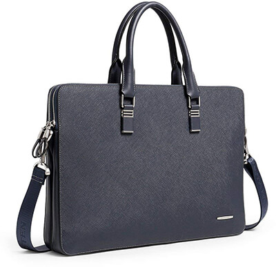 Bostanten Leather Cross Body Briefcase