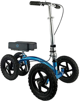 NEW KneeRover QUAD All-Terrain Knee Walker, Metallic Blue