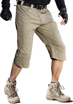 FREE SOLDIER Men's Capri Shorts Pants