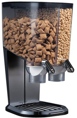 Rosseto EZS1098 EZ-SERV100 Cereal-and-Snack Dispenser, Black and Chrome