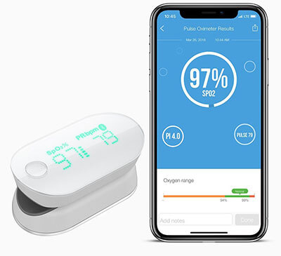 iHealth Finger Pulse Oximeter, with Perfusion Index and Plethysmograph